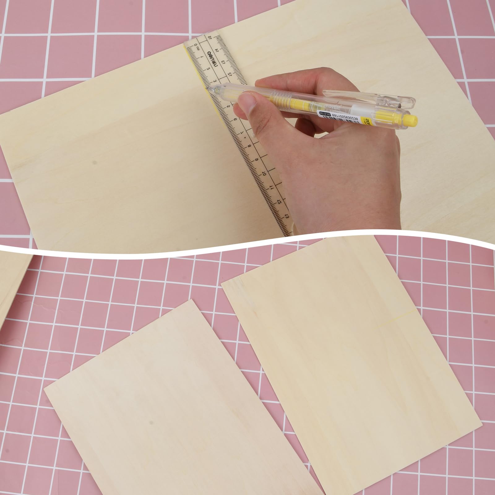 DOITEM 10 Fogli di Legno di Balsa 100 x 100 x 2 mm in Legno Bianco per Cricut Maker Pittura Artigianale in Legno Inciso Modellismo
