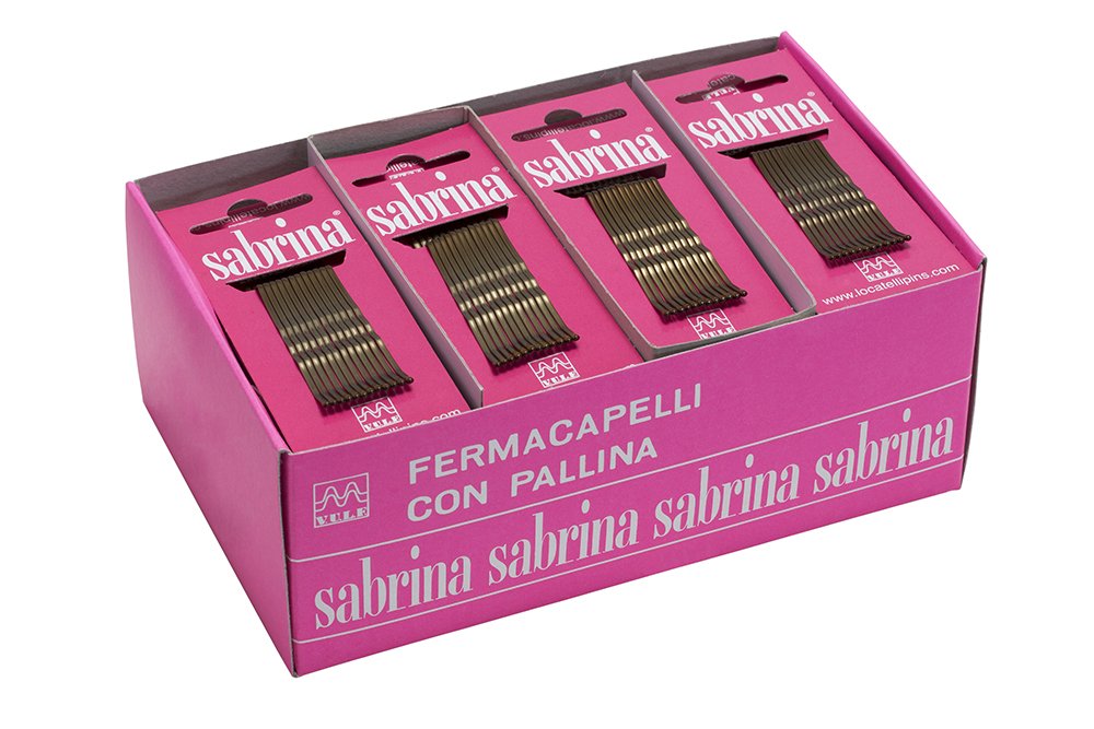 Sabrina Fermagli per capelli a sfera, ondulati, 48 mm, confezione da 72 cartoncini