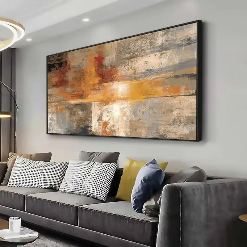 AEXOIO Grande dipinto retrò su tela astratta senza cornice per soggiorno, camera da letto, corridoio, decorazione da parete su tela di grandi dimensioni 100x200cm/39x79in