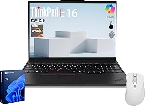 Lenovo ThinkPad E16 Gen 2, portátil empresarial con pantalla táctil FHD+ de 16 pulgadas, AMD Ryzen 5 7535U, 32 GB DDR5 RAM, 1 TB SSD, huella digital, teclado retroiluminado, cámara web, Wi-Fi 6E, HDMI