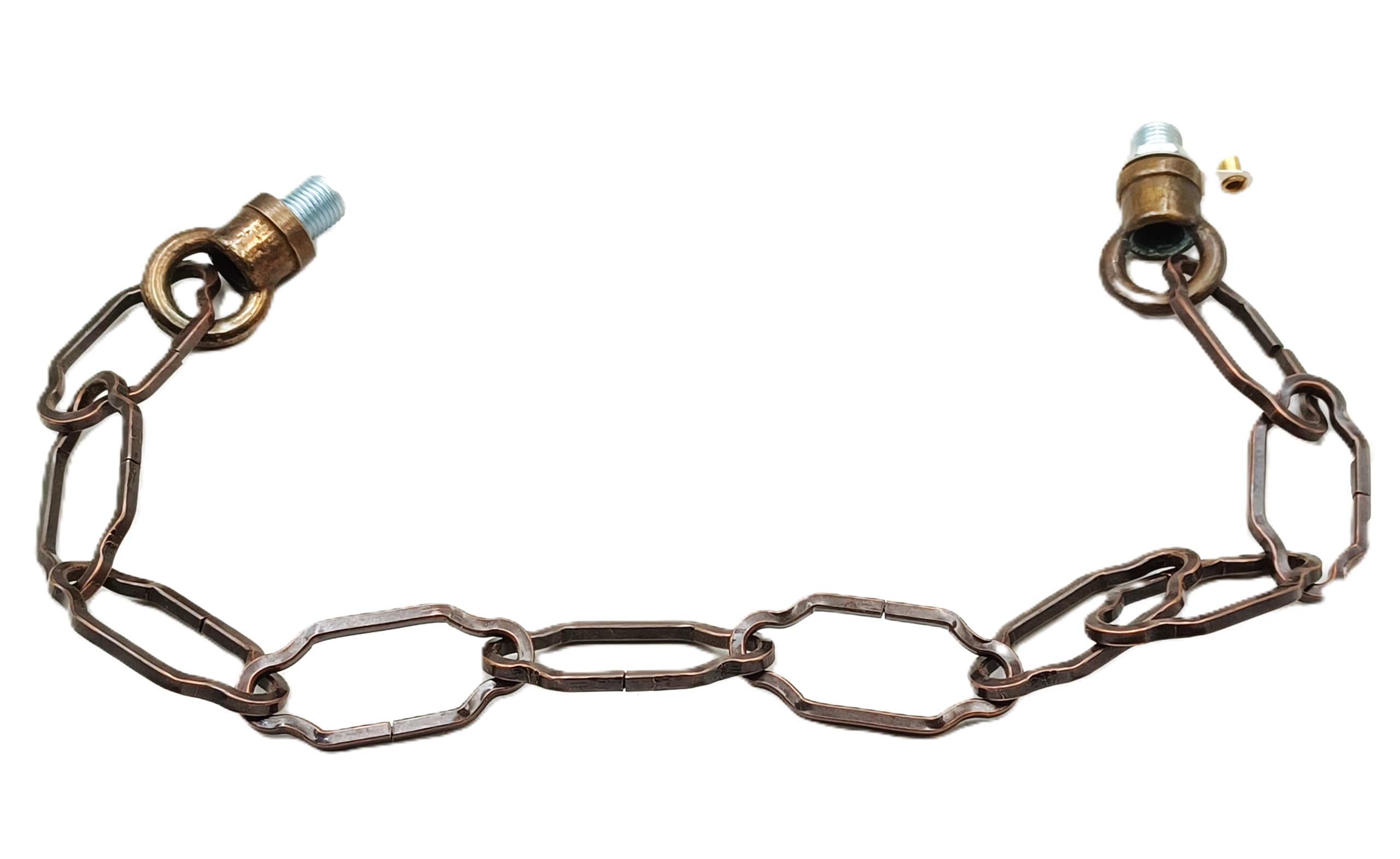 Women's Antique Brass Closed Loop And 500Mm Of Plated Finish Gothic Chain 10Kgs Max Load