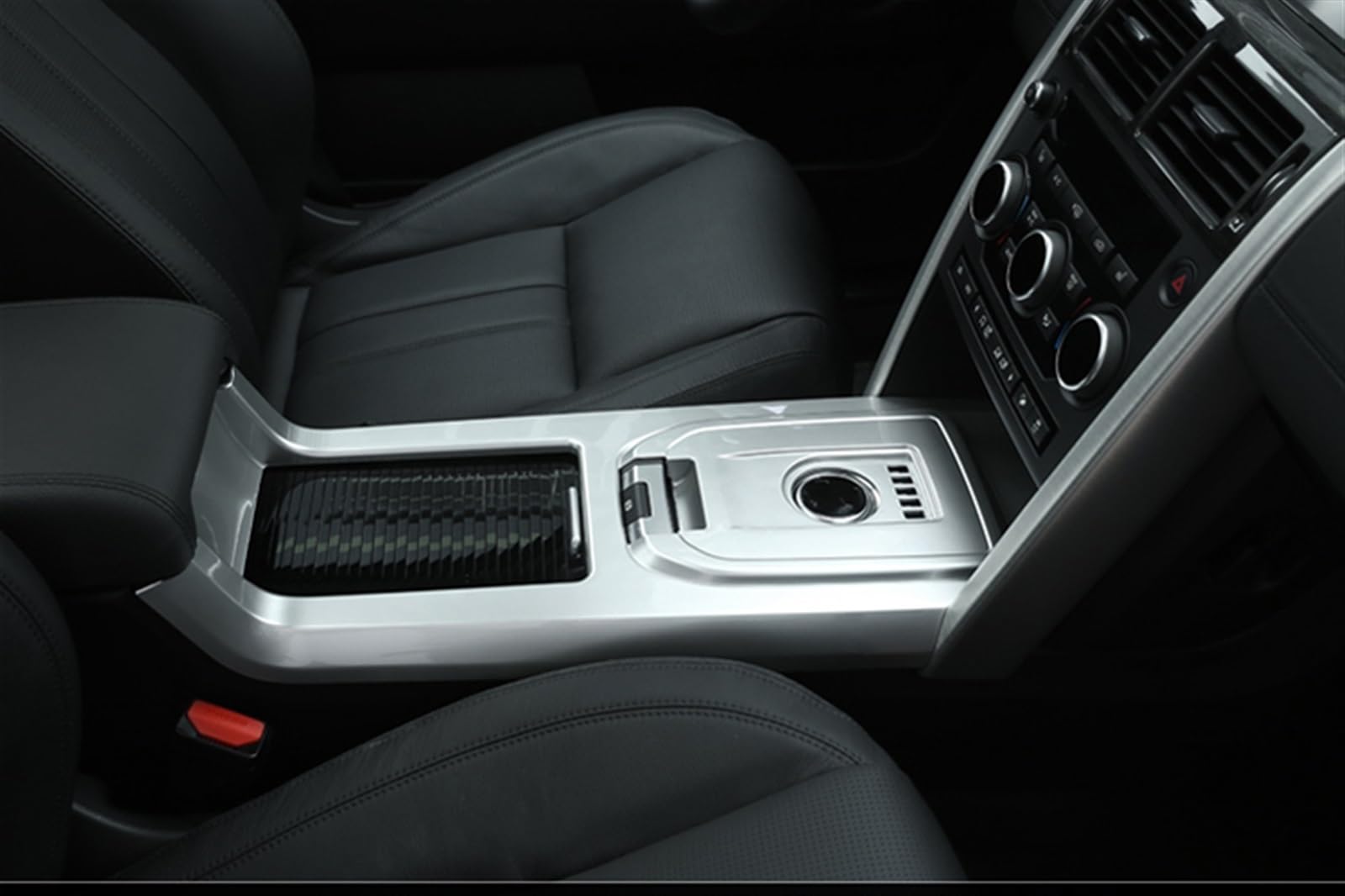 Komponenten 1 Stück Kohlefaser-Mittelkonsolen-Getriebegehäuse-Abdeckungsverkleidung Für Land Rover Für Discovery Sport 2015-2020 Auto Zubehör(Silver)
