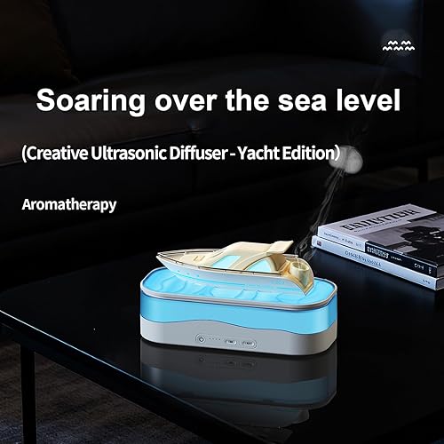 Miniatura 3 de Lumena Lamps Medusa, humidificador de aromaterapia para yate de 5.1 fl oz, luz ambiental de 7 colores, diseño ultrasónico de funcionamiento