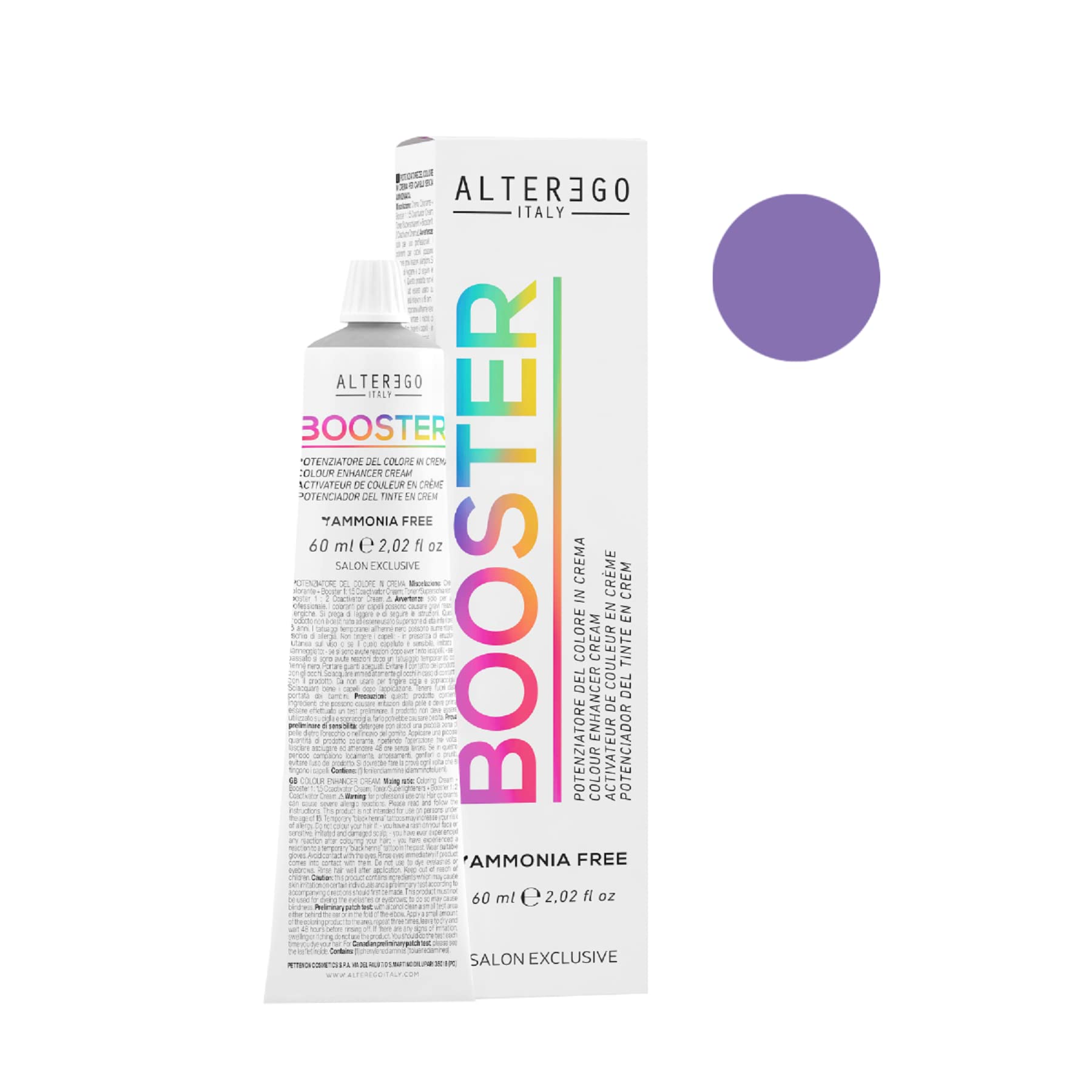 Booster Color Intensifier Cream, Ammonia Free Formula, With Special Mix of Fruit Extracts, Violet, 60 ml
