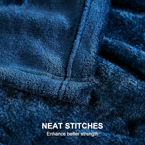 Hansleep Full Navy Blue Fleece Blanket, Soft Flannel Bed Blanket by Hansleep - Used condition - Image 5