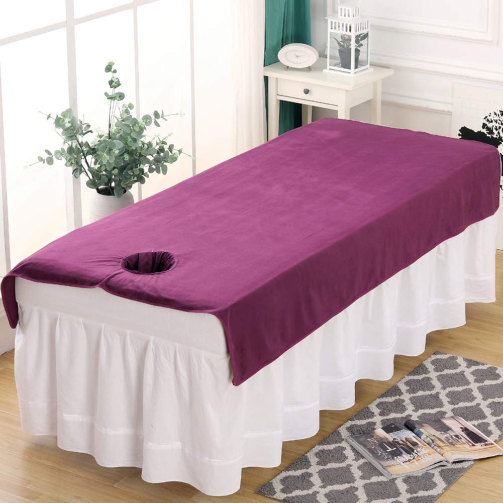 Spa Massage Treatment Table Bed Cover With Face Hole Pure Color Massage  Table Sheet Soft Beauty Salon Body Spa Massage Bed Cover For Beauty Salon  Spa