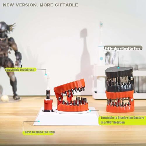 Miniatura 4 de Magoog Soporte para brocas de prótesis con base, regalo de dentista, soporte para brocas, decoración de escritorio de escultura 3D, soporte para