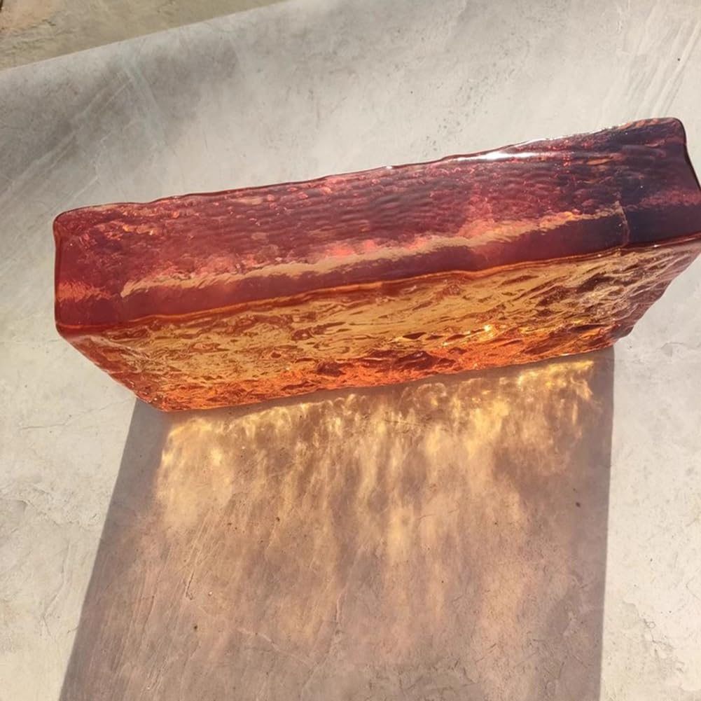 Bloki ze szkła kryształowego do przegród DIY, odporna na uderzenia, przezroczysta konstrukcja, 20 x 10 x 5 cm, idealne do dekoracji domu i biura