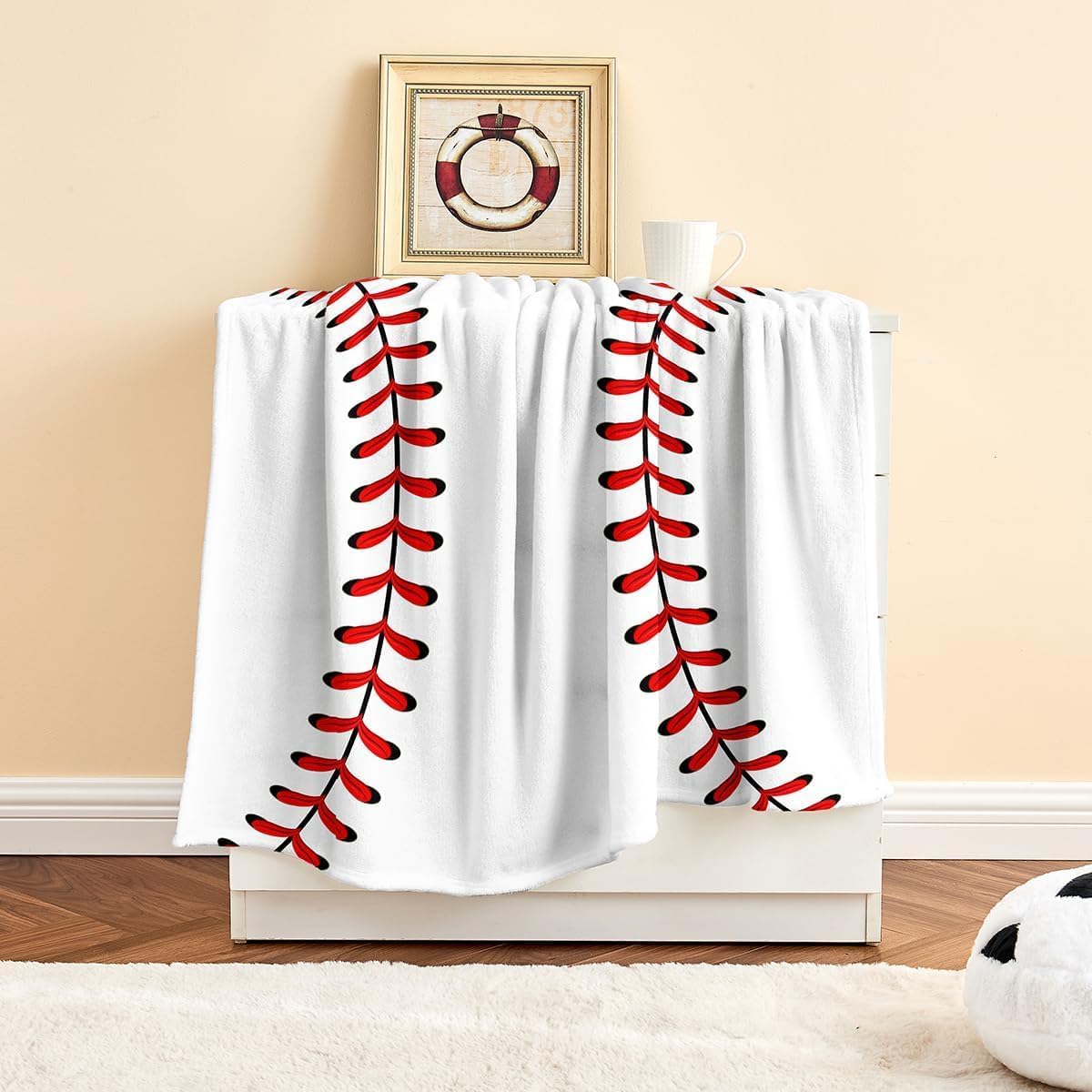 Wajade Baseball Blanket for Boys Adults Baseball Gifts for Kids 1-12 Soft Fleece Throw Blanket for Bedroom Living Rooms Sofa Couch Sports Fan Gifts for Kids Dads Coaches 50"x60"