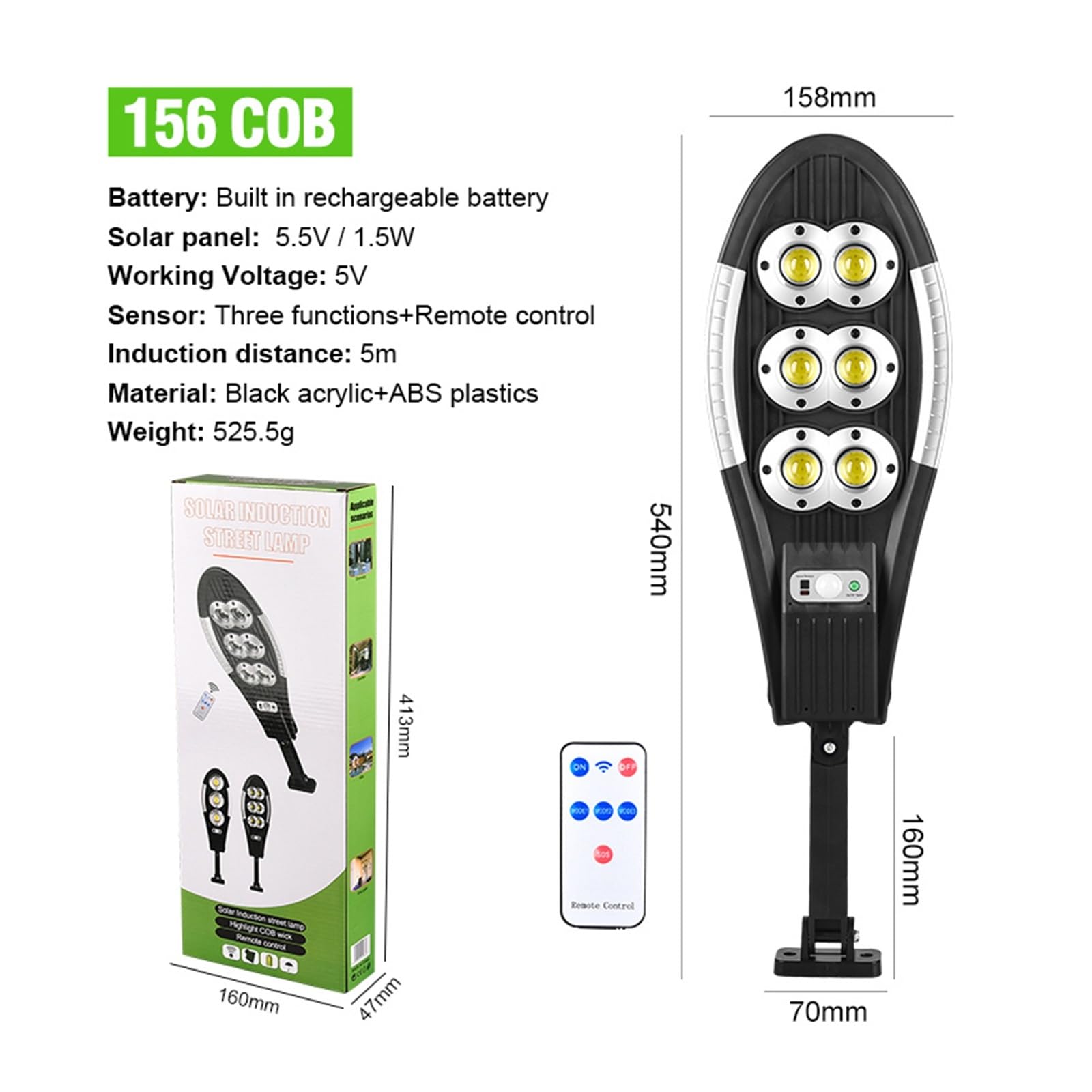 Solarne lampy uliczne na zewnątrz, Solarna lampa uliczna zewnętrzna 60/120/200 LED 8000K światła z czujnikiem ruchu bezpieczeństwo bezprzewodowe zasilane energią słoneczną światła powodziowe do garażu