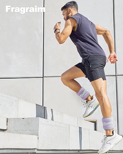 Miniatura 7 de Fragraim Pesas de tobillo para mujeres, hombres y niños, 12346810 libras, 1 par de pesas de pierna y muñeca con correa ajustable para correr,