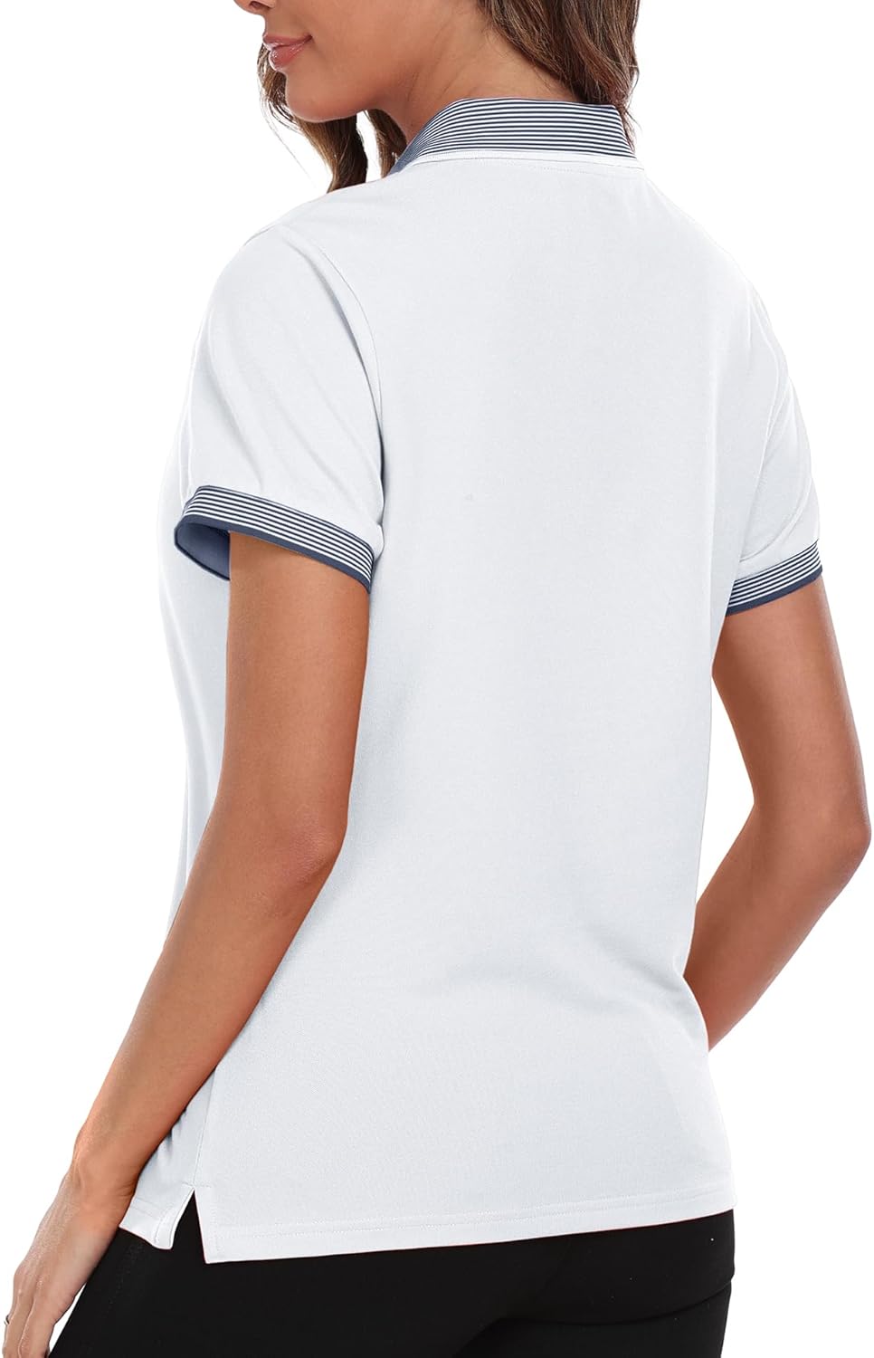 Little Beauty Womens Golf Shirt Short Sleeve Collared Polo Shirts for Women Zip Up Dry Fit Workout Tops - Image 2