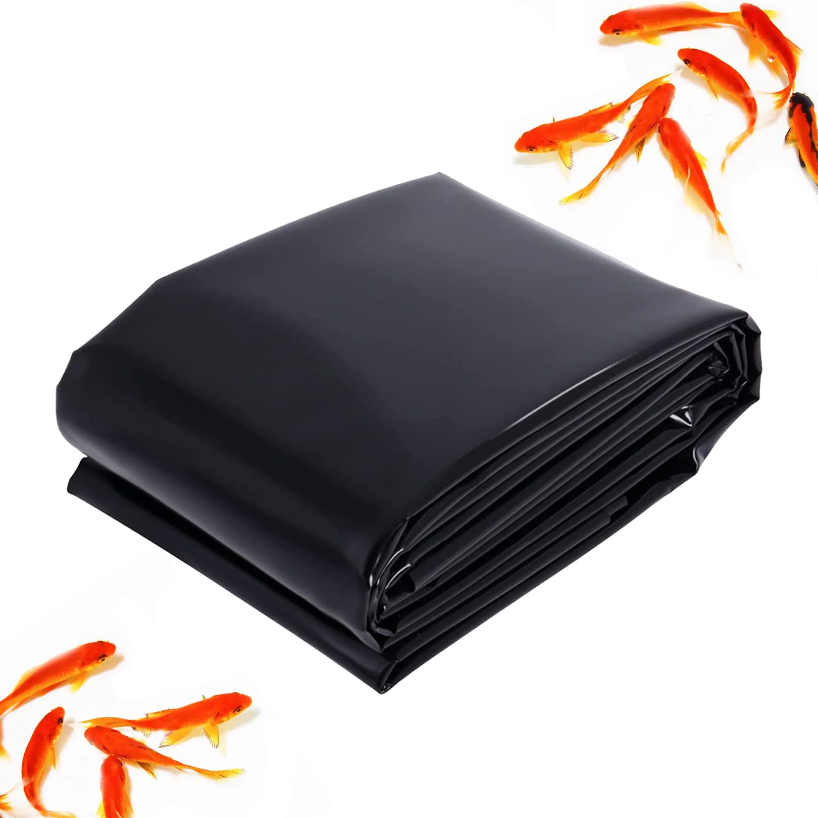 Revestimiento De Estanque Tortugas Exterior Duradero Negro, Revestimiento Resistente para Estanque de 4×5m, Pond Liner para Estanques,Construcc,Fuentes,Jardines Acuáticos y Cascadas