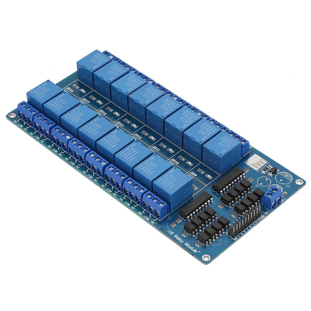 Module de Relais, Carte de Commande de Module de Relais 5 V 16 Canaux, avec Protection Optocoupleur pour Module Microcontrôleur