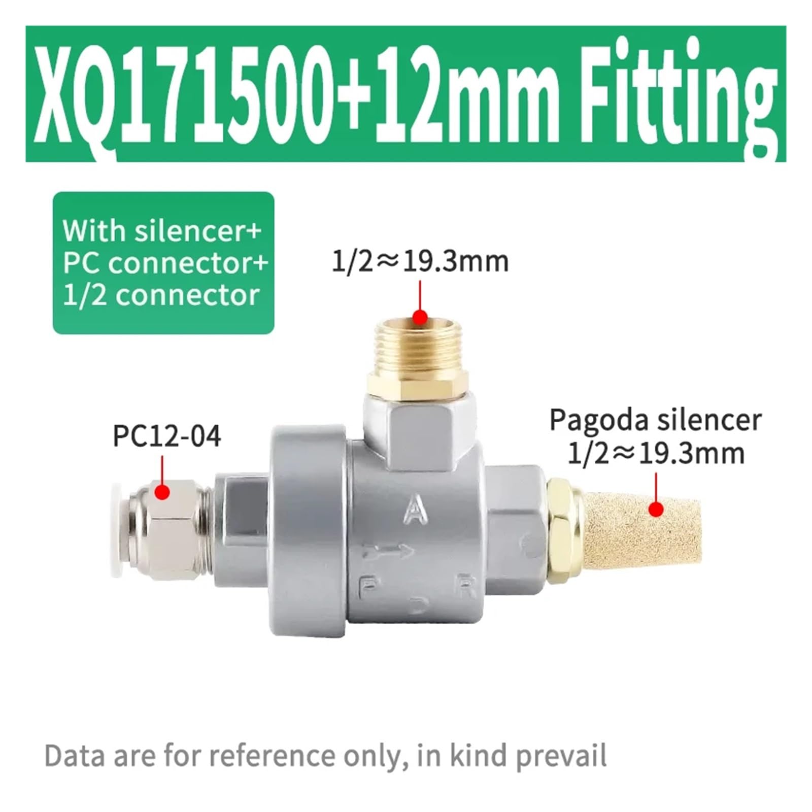 Pneumatique Cylindre Soupape d'Échappement Rapide Silencieux XQ170610