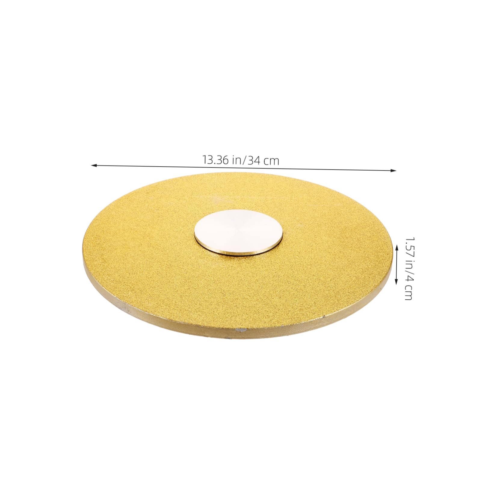 Alipis Plateau Tournant en Verre Trempé Rond en Aluminium pour Table