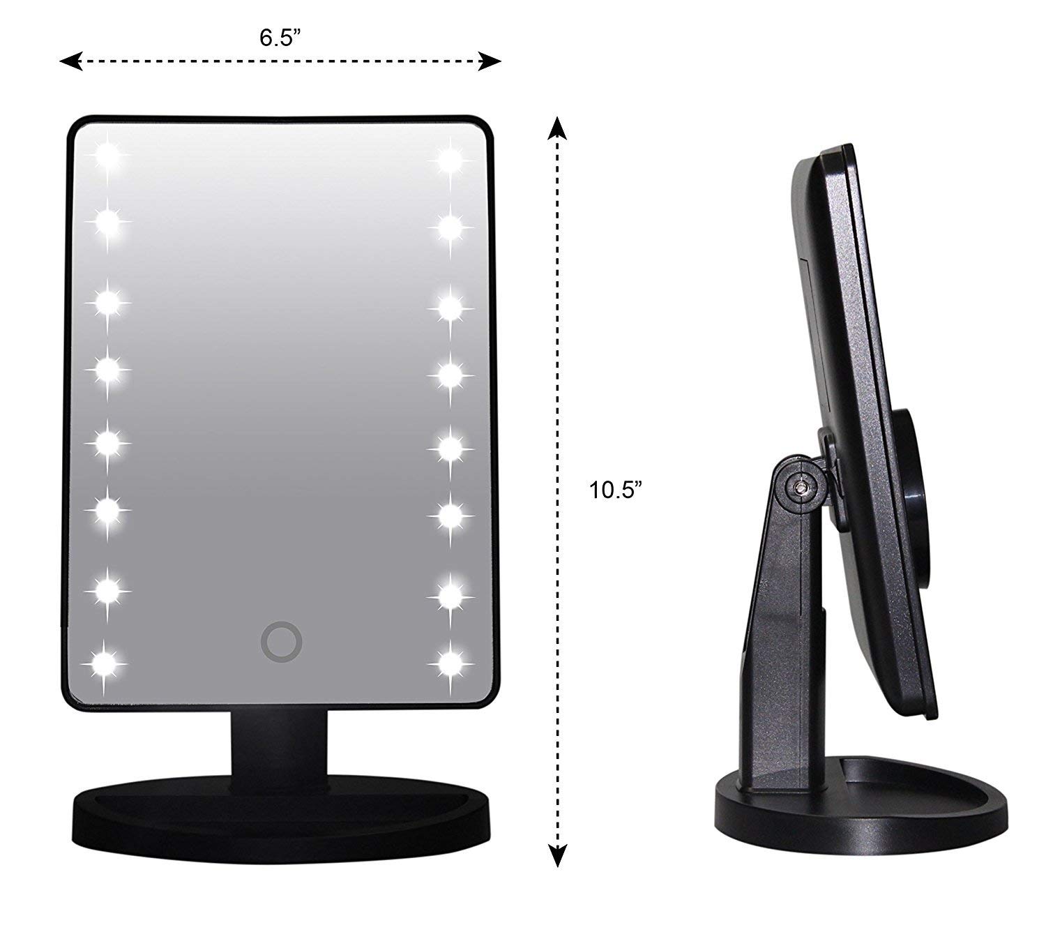 Hollywood Style LED Vanity Mirror with Lights, Makeup Mirror with Dimmable Touch Control Panel, Illuminated LED Mirror for Makeup and Grooming, Clear Reflection Surface for Bathroom & Dressing Table 4
