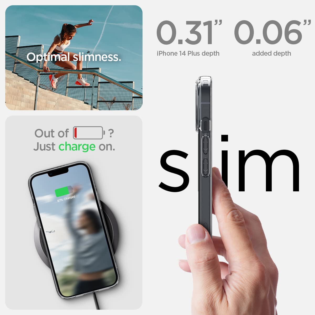 Amazon.co.jp: Spigen iPhone14Plus ケース クリア 9H 背面 強化ガラス