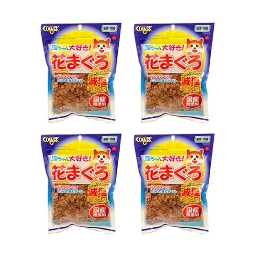 くいしんぼ 猫ちゃん大好き 花まぐろ 減塩 40g×40袋セット 国産 無添加 猫用おやつ トッピング ふりかけ 塩分カット まぐろ節