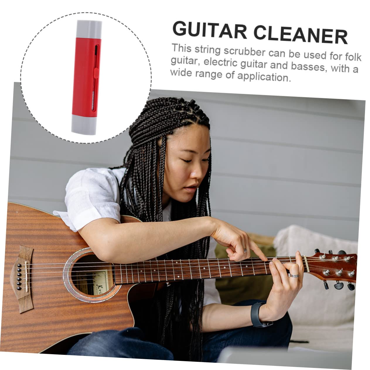 Toyvian 5pezzi Pulitore Per Corde Di Chitarra Riutilizzabile Strumento Di Pulizia Per Strumenti Musicali Tono Brillante Delle Corde Facile Da Trasportare e Utilizzare Con La Chitarra