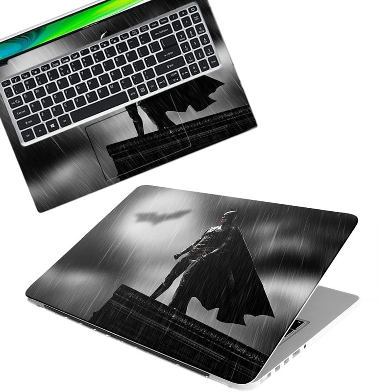 Batman D2 Full Body Vinyl Laptop Skin/Sticker/Cover Upto 15.6 Inches Laptops Laminated-Removable-HD Quality Compatible for Hp-Dell-Sony-Lenovo-Asus etc.(15×10 Inches)