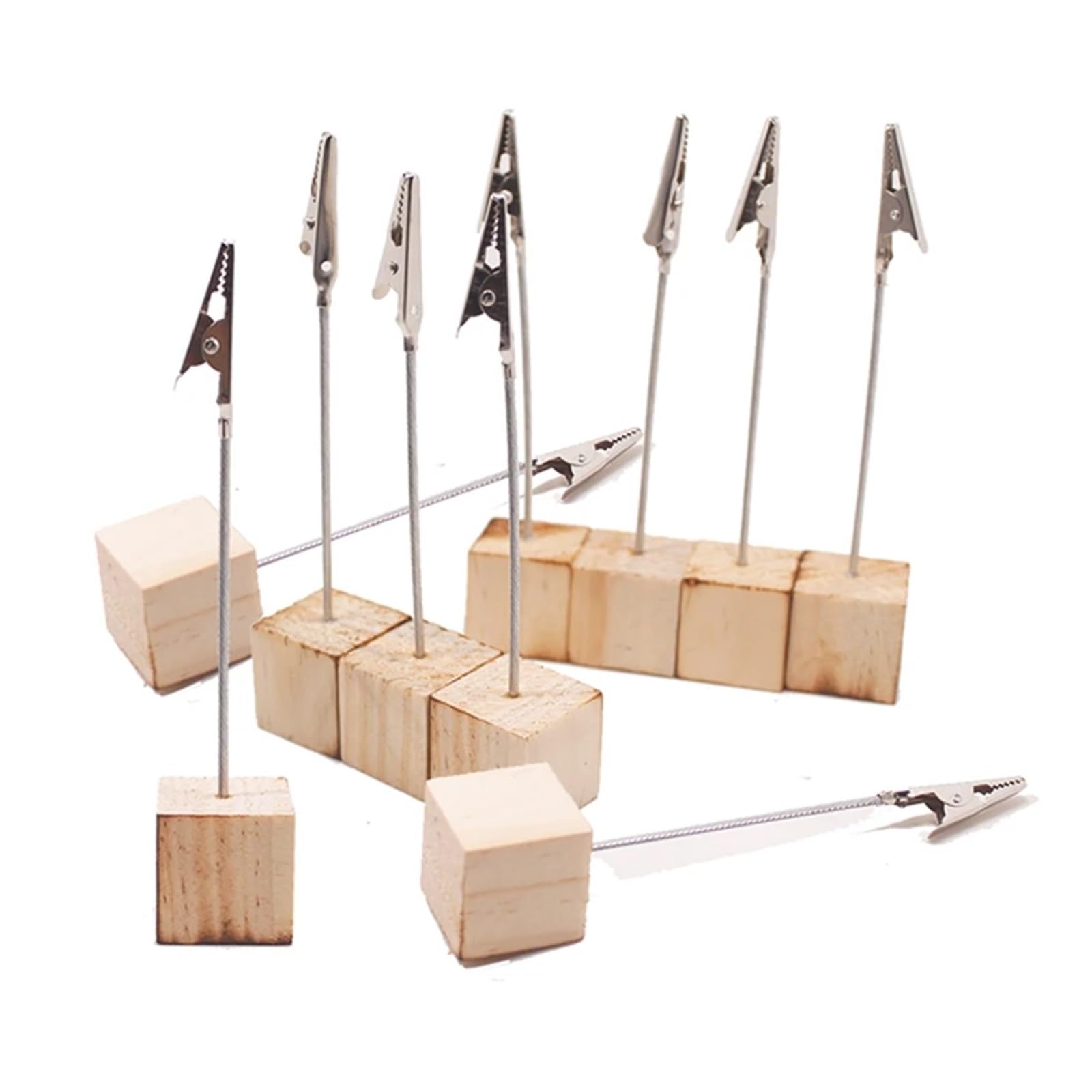 QMDSNFB Table Number Holders 10/20pcs Place Card Holder Metallic Table Number Stand Photo Paper Clamp Romantic Photo Clip Desktop Decoration(20pcs)