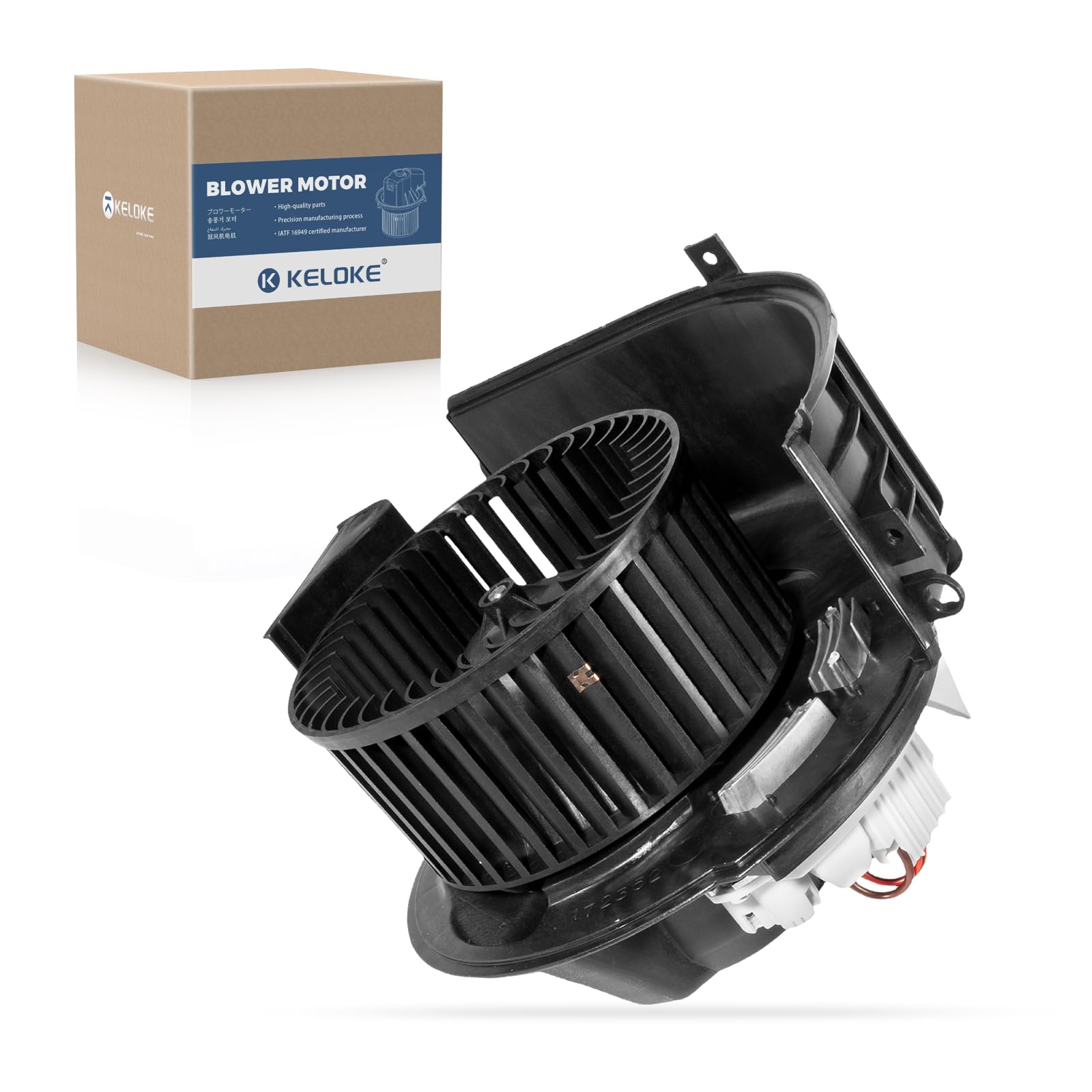 KELOKE Front HVAC Heater Blower Motor Fan Compatible with BMW | X5 2007-2014, X6 2008-2014, with Resistor, Left Hand Drive Only, Replace# 64116971108 64119229658 75052