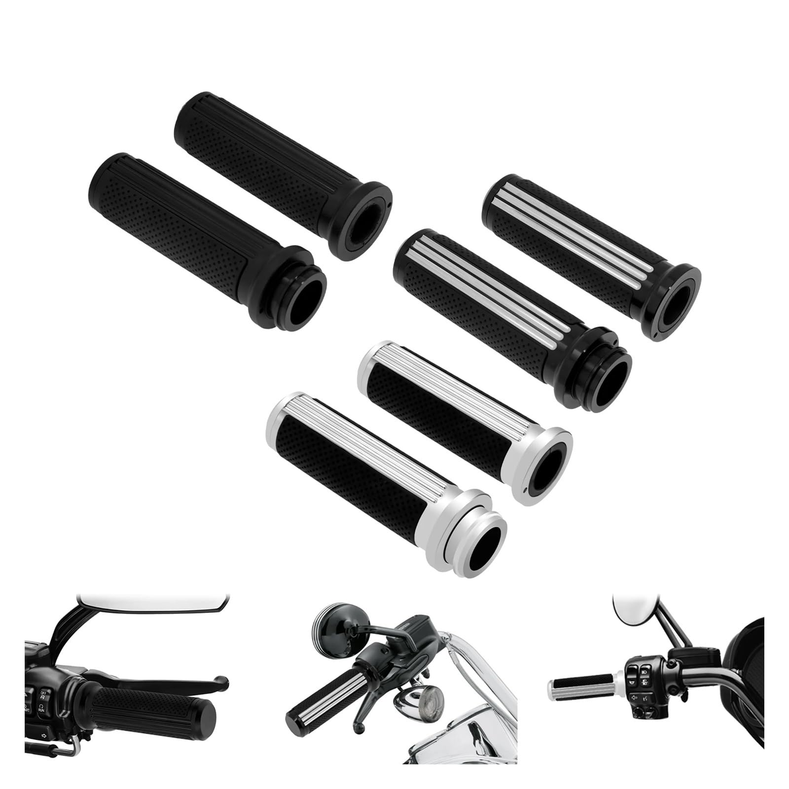 Manopole manubrio moto 1 "manopole acceleratore elettronico da 25mm per Har&ley Touring Street Electra Glide FLHX Softail Slim FLHR Manopole manubrio