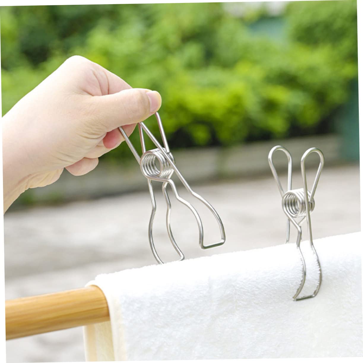 COLLBATH 10pezzi Mollette Inossidabile Per Bucato Clip Antivento Per Coperte e Resistenti Asciugare
