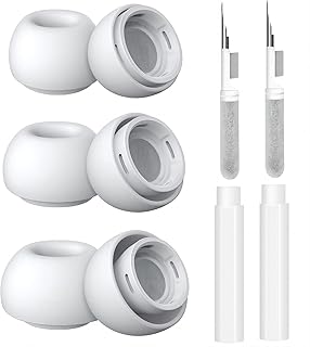 Replacement Ear Tips for Airpods Pro and Airpods Pro 2nd Generation with 2 Cleaner pens, Silicone Ear Tips for Airpods Pro with Portable Storage Box (S/M/L-3 Pairs)