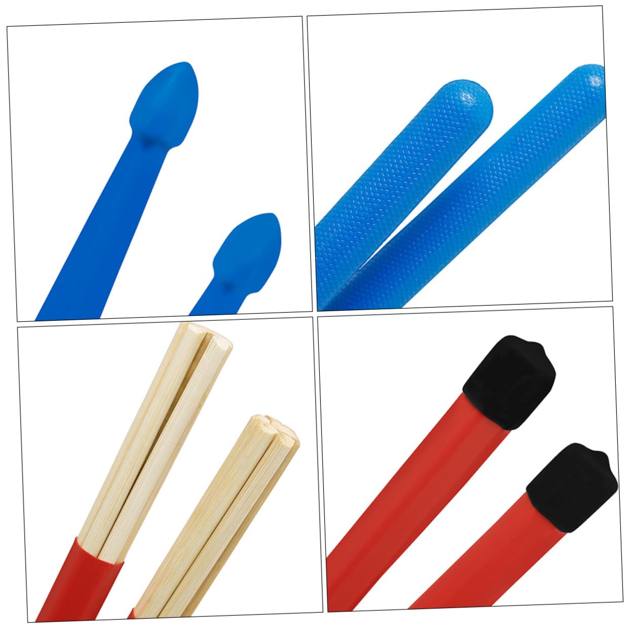 HEMOTON Kit Brosse à Tambour en Fil D'acier avec Baguettes en Bois, Ensemble de Balais pour Batterie Léger et Portable, Paquet de Rangement Inclus, Accessoires Percussion pour Musiciens