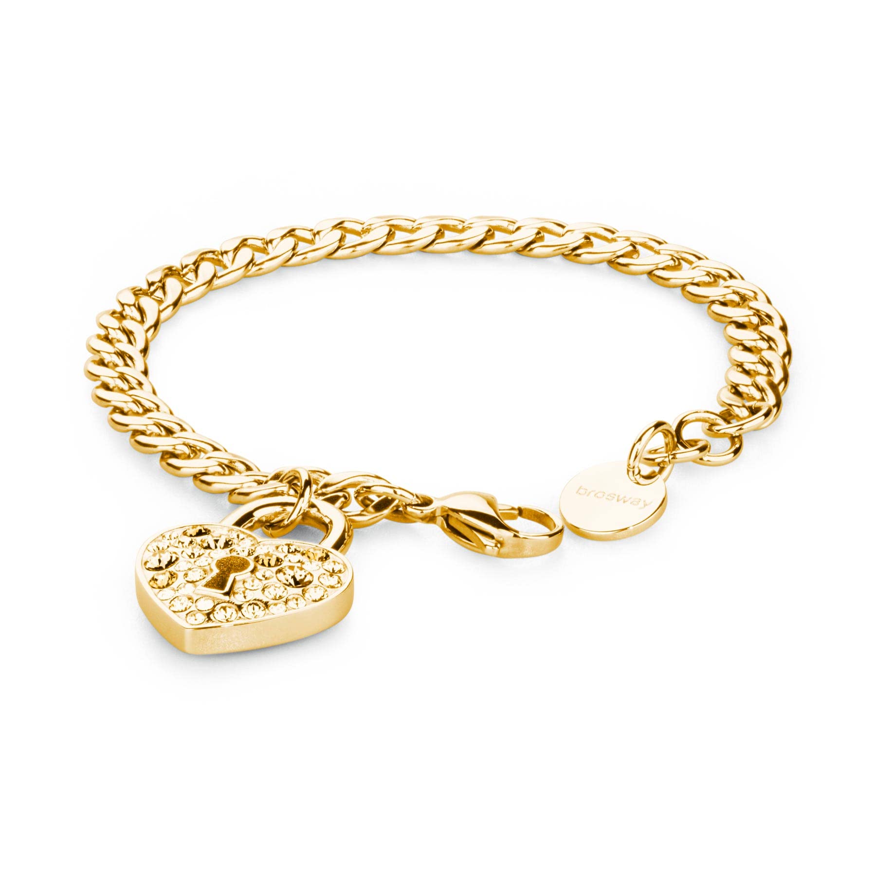 Brosway Bracciale Donna in Acciaio e Cristalli con Simbolo Cuore | Collezione Private - BPV18