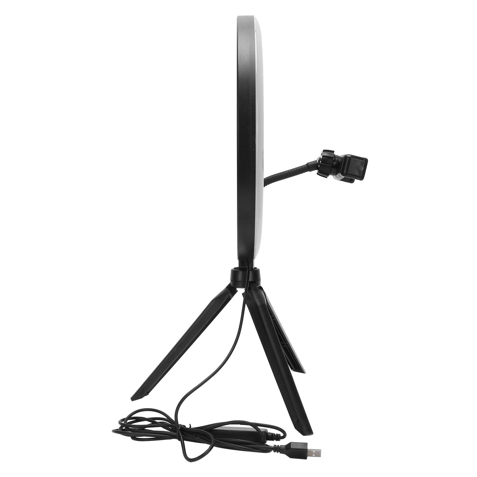Kit luce di riempimento ad anello LED dimmerabile con treppiede, luce ad anello per selfie con supporto Lampada ad anello da tavolo per streaming live e riprese di video fotografici Vlog