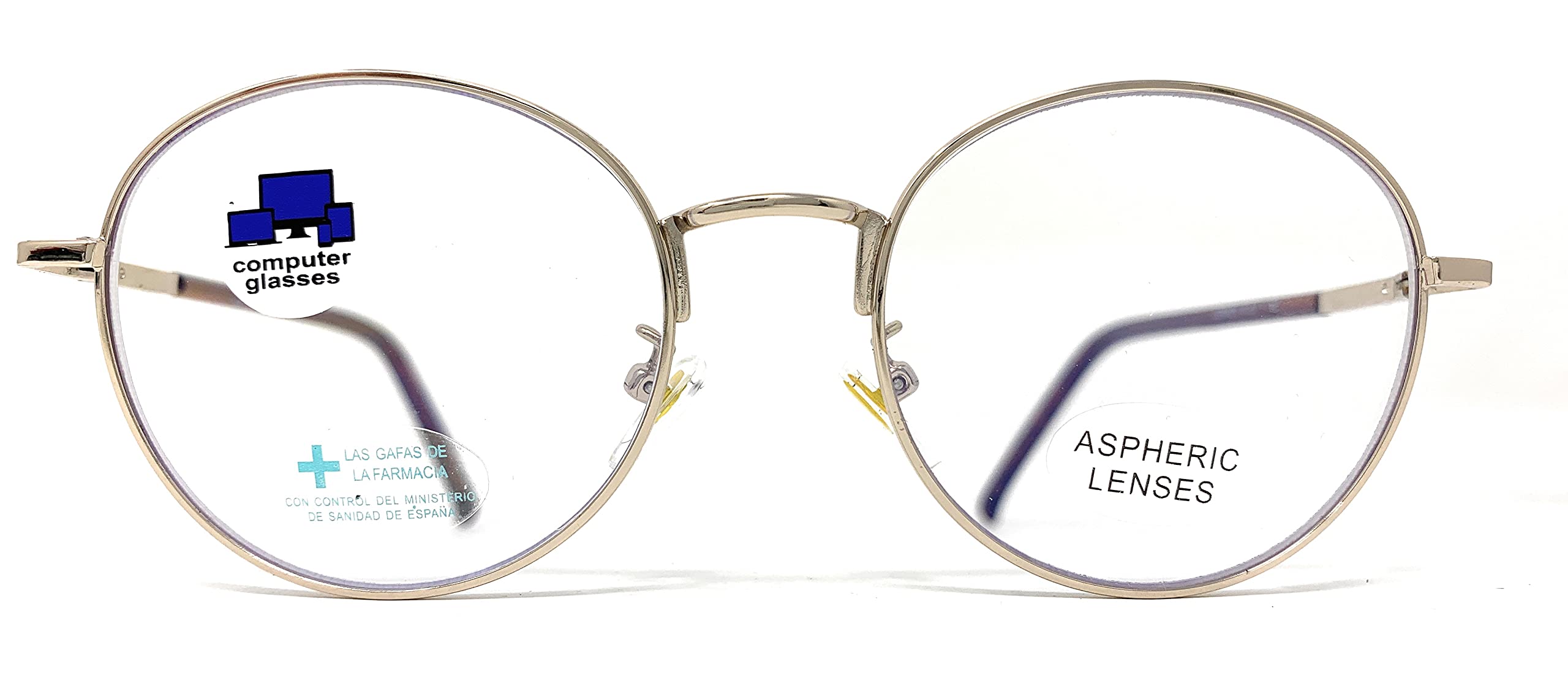 New Model Gafas de lectura con filtro bloqueo luz azul para gaming, ordenador, móvil. ULTIMA MODA Anti fatiga GOLD LENNON unisex Venice