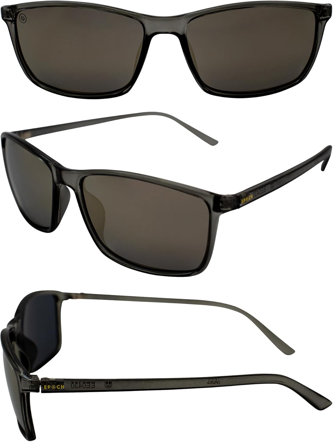 Epoch Eyewear Murphy Sports Polarized Sunglasses Motorcycle Riding Glasses Gray Frame w/Champagne Mirror Lens - Image 8