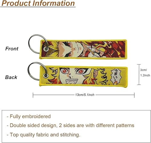 Miniatura 3 de Gearcatweel 1 Pack Anime Jet Tag Keychians Motorcycle Key Tag JDM Keychain Motorcycles, Scooters,ATV,Car and Anime Gifts