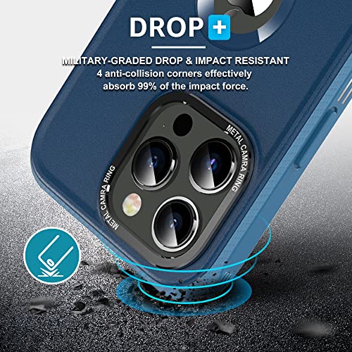 WINTONG Magnetic Case Compatible with iPhone 13 Pro, Military Grade Drop Protection, Full-Body Shockproof Rugged Protective Cover, Heavy Duty Bumper Case for iPhone 13 Pro 6.1", Blue - image 3