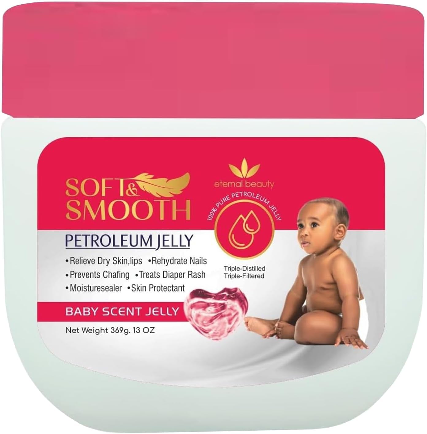 – Eternal Beauty Petroleum Jelly for Baby, Soft & Smooth, 369g, Natural, Moisturising, All Skin Types (Baby scent)