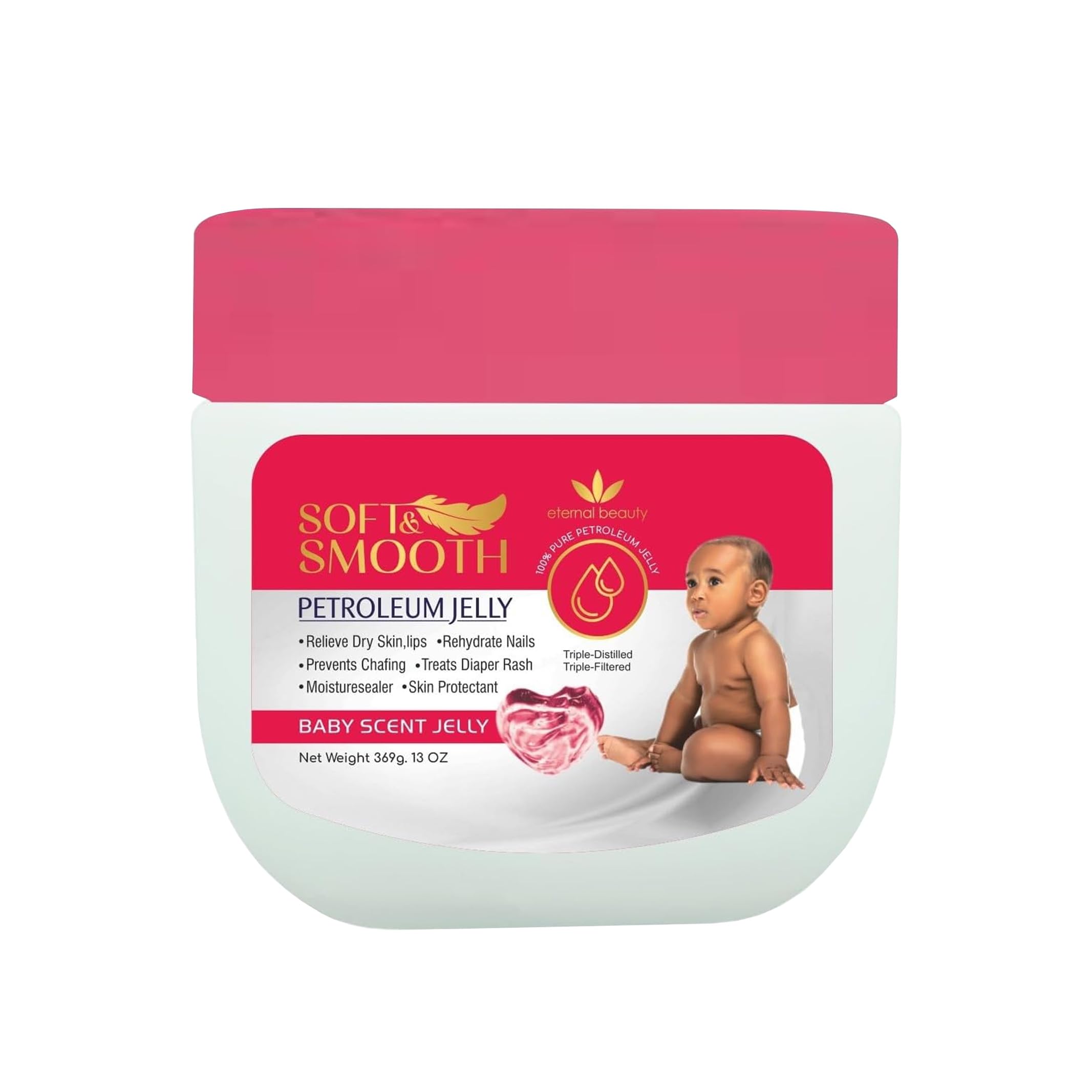 Soft & Smooth, Petroleum Jelly with Baby scent For Baby 13oz, 369gm by Eternal Beauty