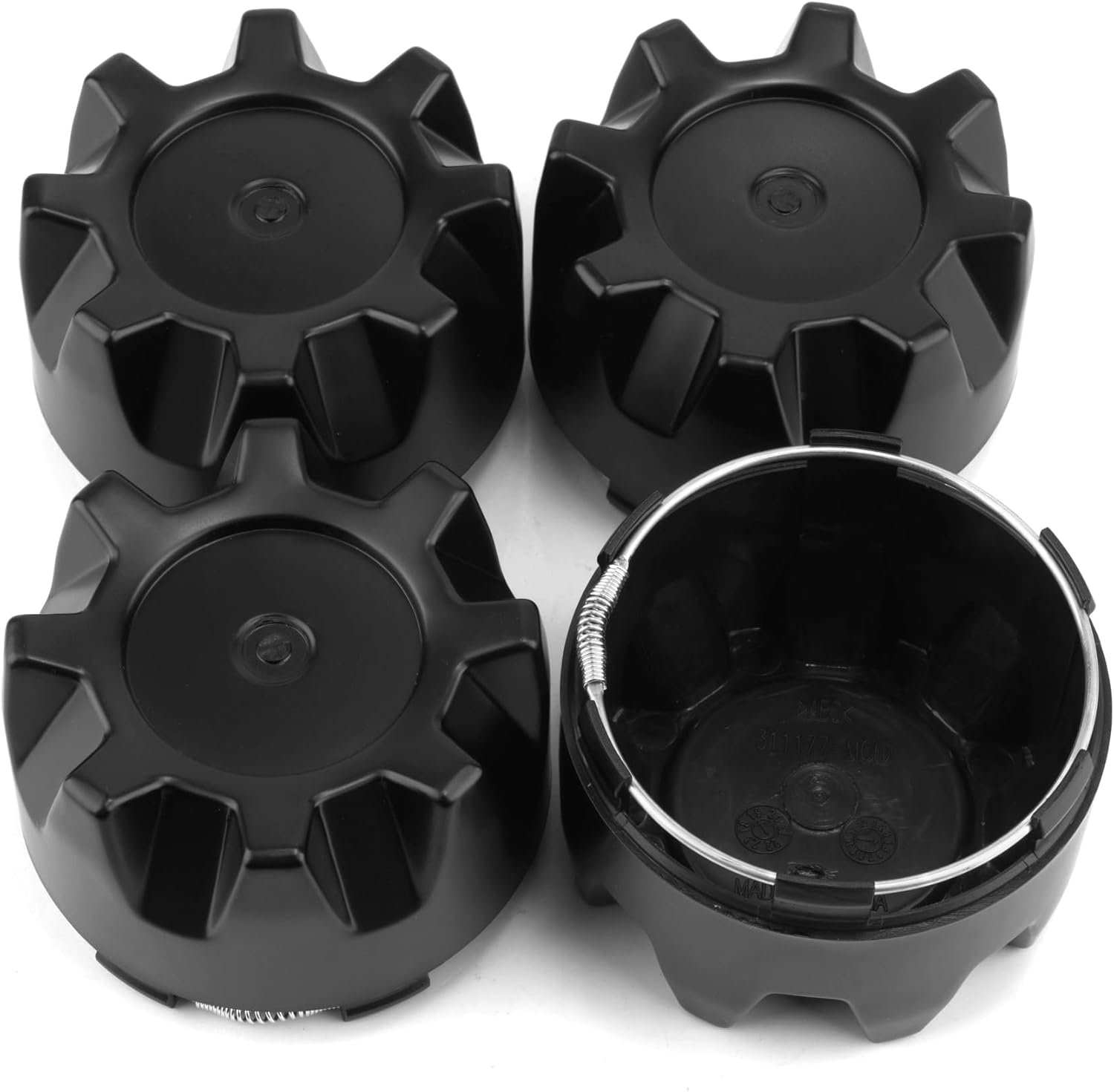 for ITP SS Hurricane Tornado Golf Cart Wheel Center Caps, Center Hubcaps (4/110, 4/115, 4/137, 4/156) (Matte Black)-4pcs