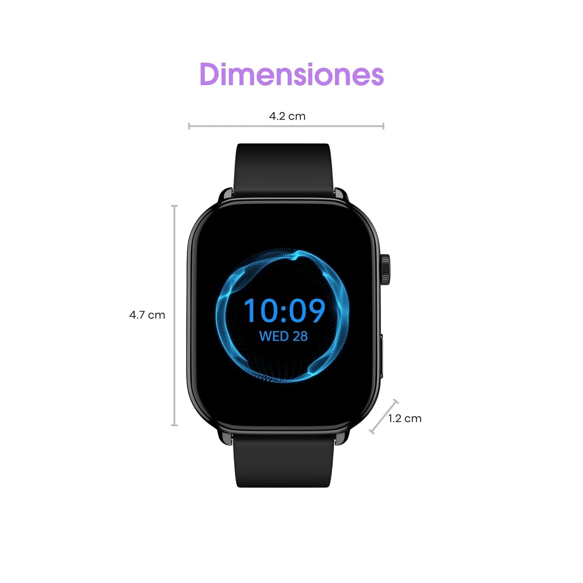Noise Pulse 4 Max Smart Watch with AI Create (India's 1st Ever with Unlimited Watch Faces), AI Search, 1.96" AMOLED Display, Functional Crown, Premium Metallic Finish, Health Suite (Jet Black) — Amazon image 3