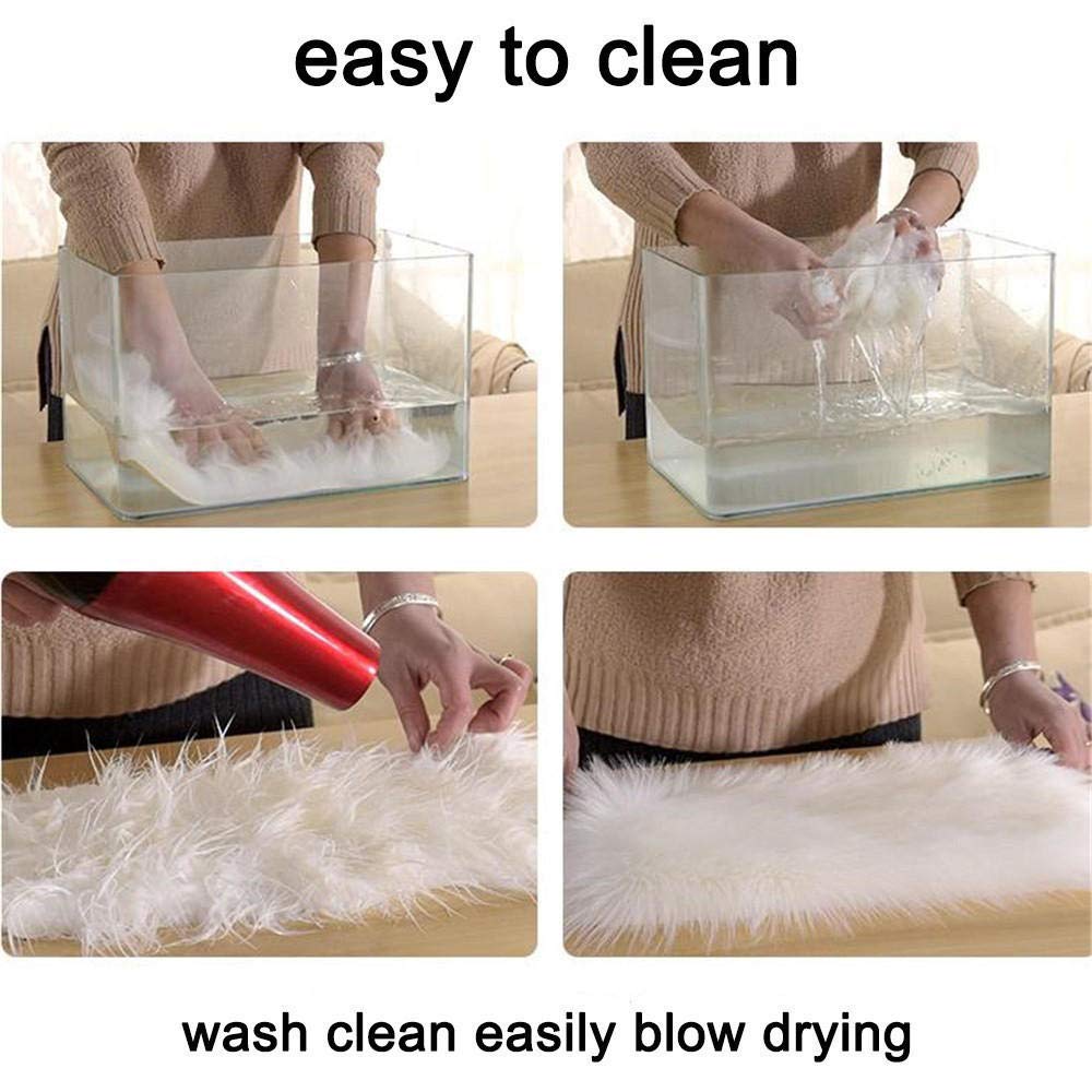 Dywaniki do pokoju dziecięcego dywaniki przy łóżku sypialnia dywan miękki pluszowy dywan do salonu sofa wysokość włosów około 6 cm szary 60 * 100 cm