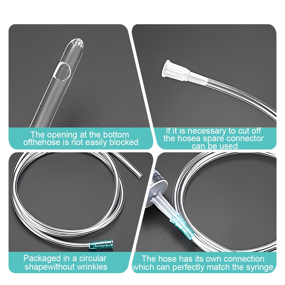 PBAHAUP 5 Piezas Tubo Intestinal De Un Solo, Punta Redonda Y Bordes Redondeados, Longitud 50 Cm, Fácil De Limpiar, Para Cualquier Irrigador Y Juego De Enema Habitual — view 4