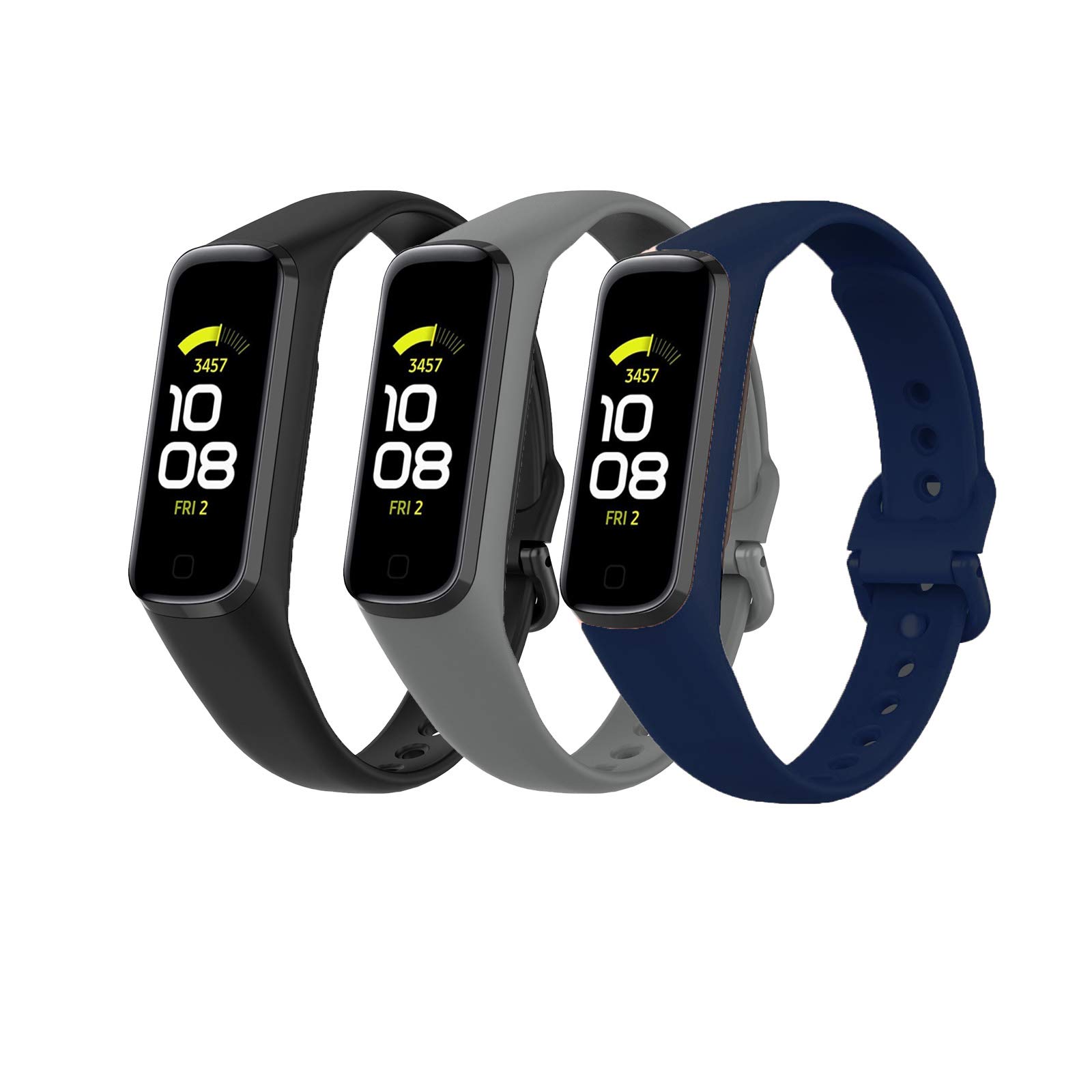 Fit 2 Straps Compatible with Samsung Galaxy Fit 2 SM-R220 for Women Men Classic Colourful Floral Waterproof Sport Watch Band Strap Wristband for Galaxy Fit 2 Smart Watch Replacement Strap Accessory