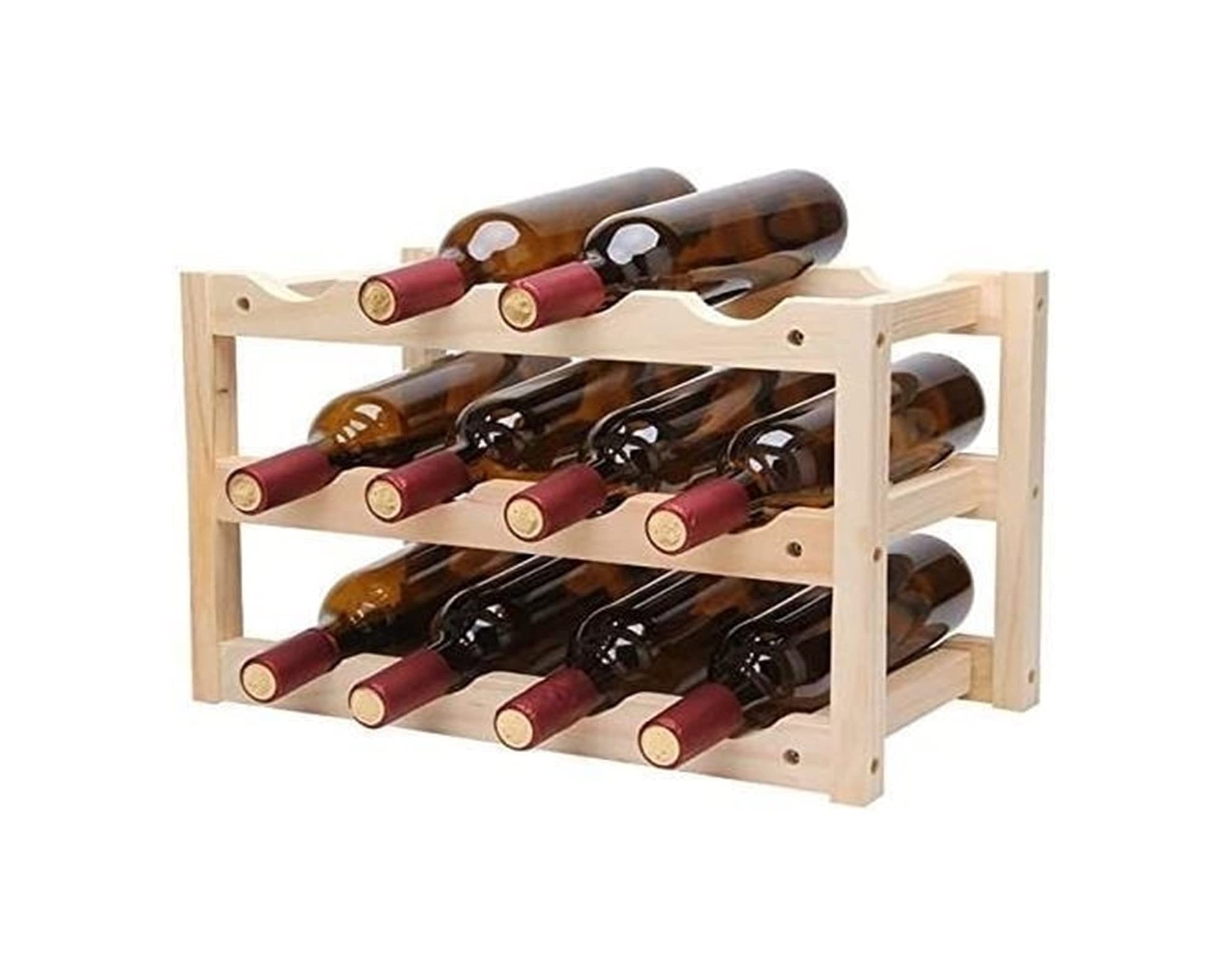 Amazon｜12ボトル赤ワインラックDIYビールホルダーキッチンバー