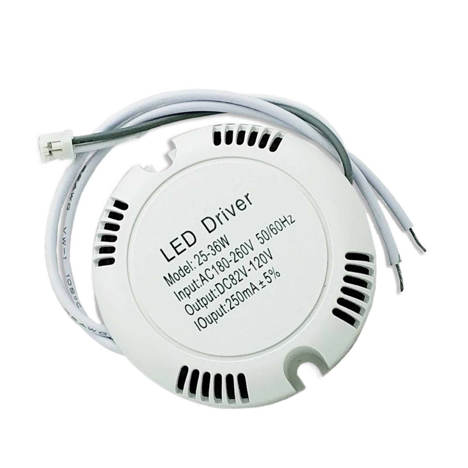 2 pezzi 230mA 25-36w 8-25W Driver LED da soffitto 220v Driver a scatola rotonda Trasformatore di illuminazione for faretti da soffitto fai da te(8-25W 220mA)