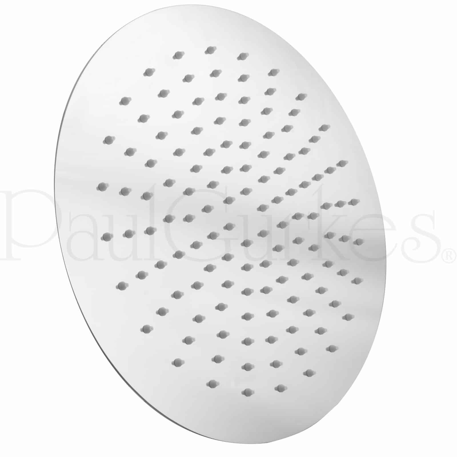 Ducha redonda de 30 cm con juego de brazo de techo y cabezal de lluvia, acero inoxidable, acabado pulido brillante, brazo de latón cromado, rosca 1/2"