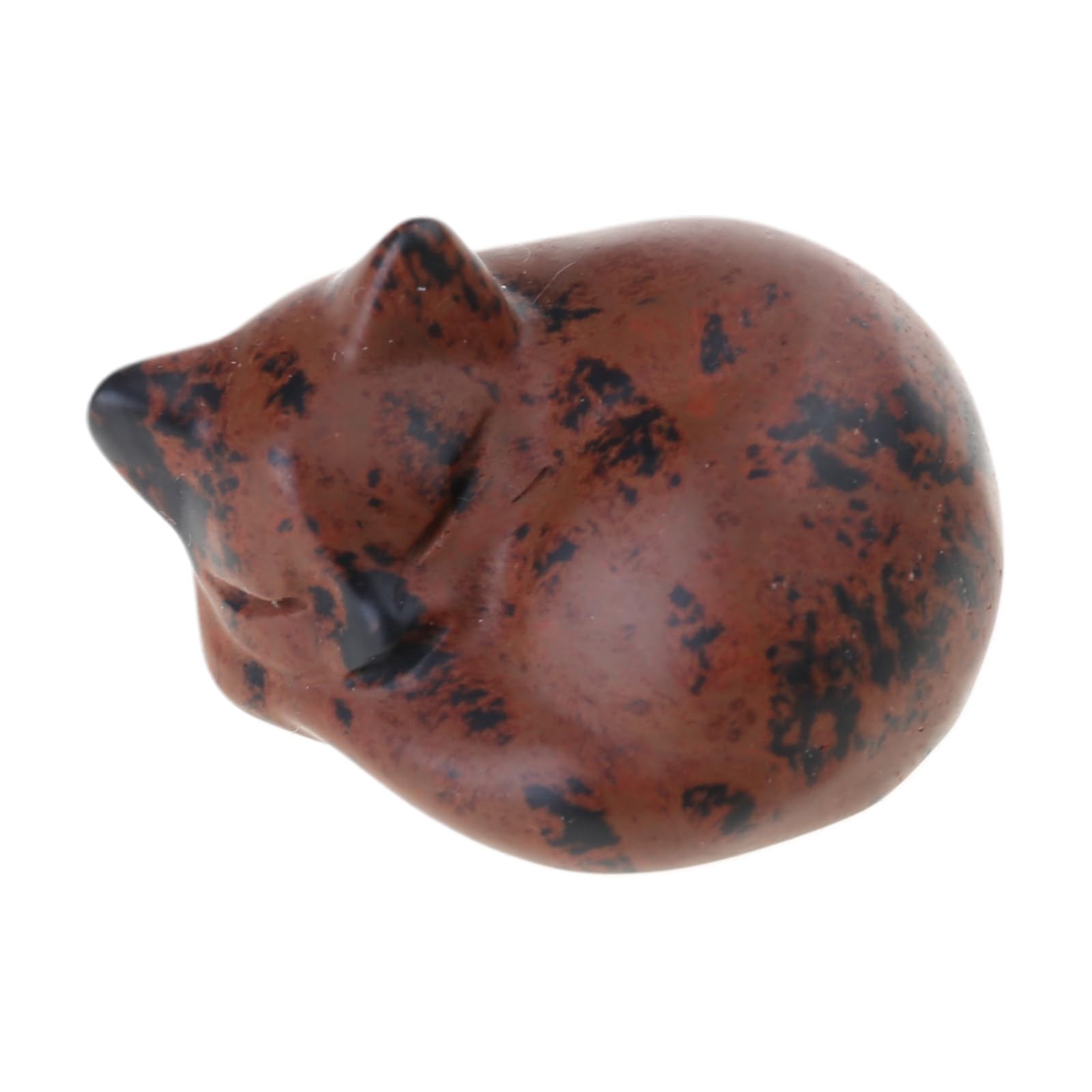 Exquisite Sleep Cat Stone Sculpture Crystal Sleep Cat, Stone Decoration Nature Sculpture for Decoration Lovers