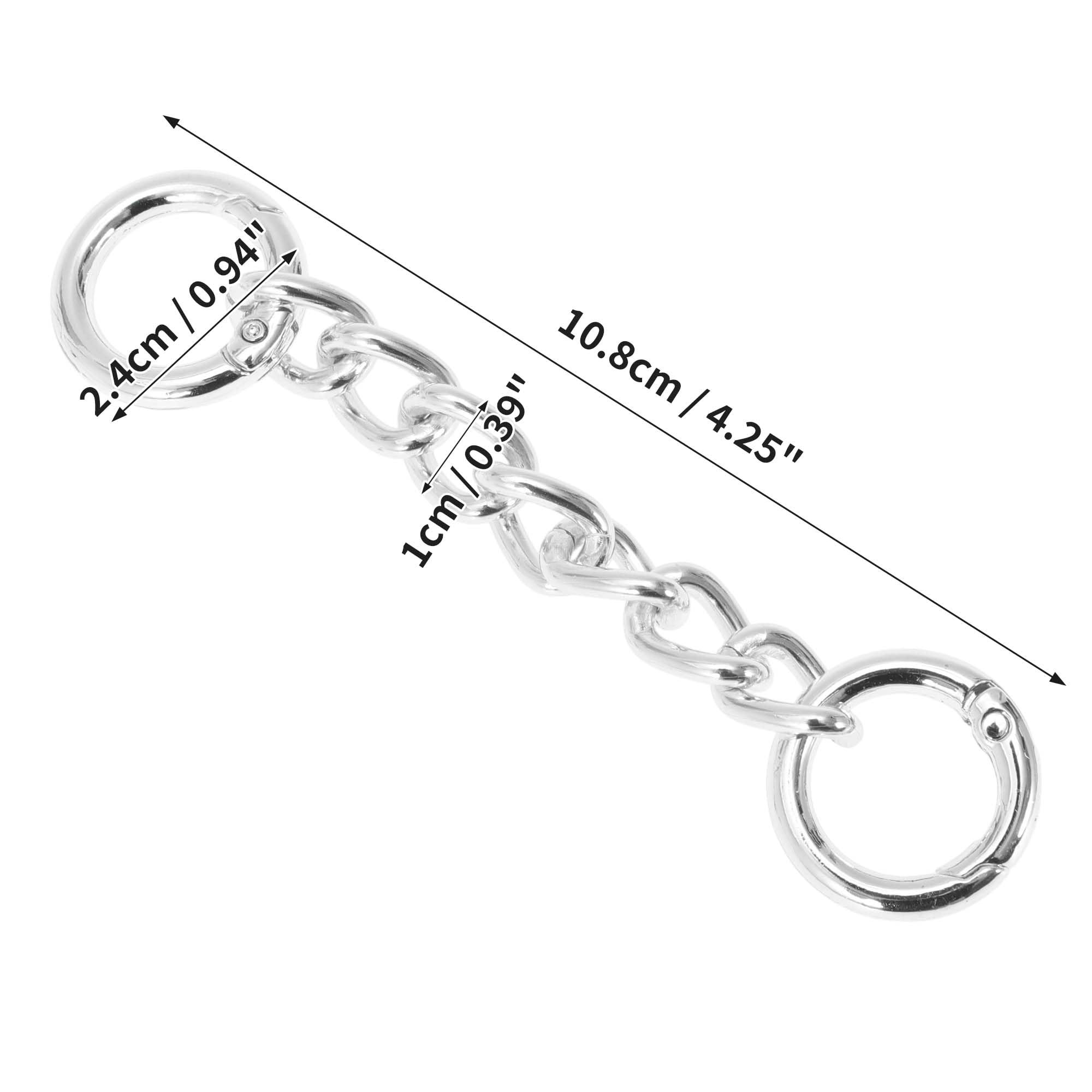 2 sztuki aluminiowych toreb, łańcuszków przedłużających, portmonetka, łańcuszek, metalowa, torba na ramię, przedłużenie z pierścieniem sprężynowym, do torebki, paska, akcesoria zamienne