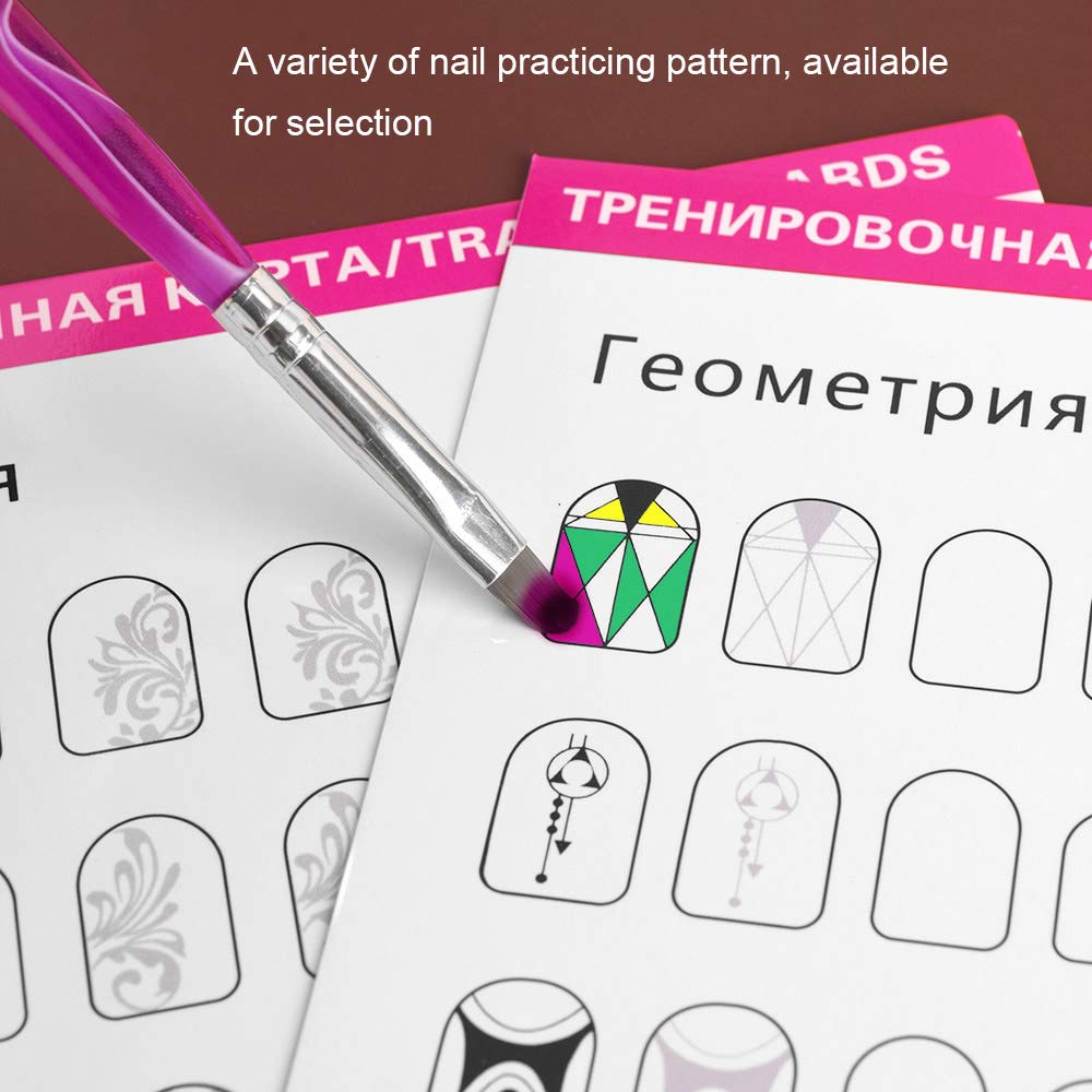 Modello per esercitazione nail art disegno pittura libro di esercizi strumento di apprendimento per principianti modelli intagli linee di diamanti